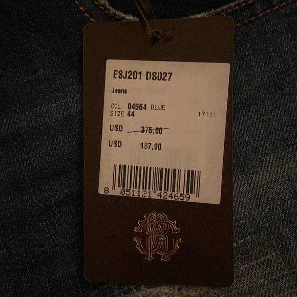 Roberto Cavalli Distressed Mid Rise Skinny Jeans - Picture 9 of 9